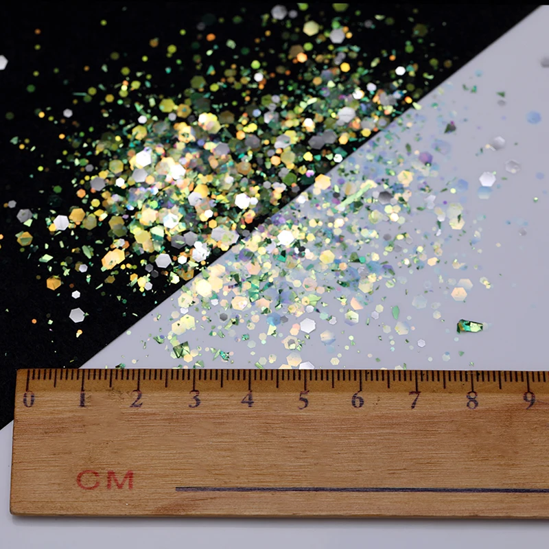 6 صناديق مسمار بريق الترتر الثلاثية الأبعاد سباركلي لامعة رقائق 3D مسمار الفن الديكور مانيكير نصائح ديكور