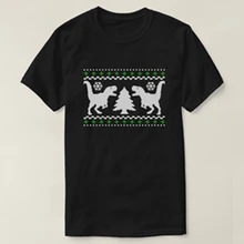 Funny T-rex Ugly Christmas Sweater 2018 Harajuku T Shirt Men Hipster Broadcloth Summer Fashion O Collar T-shirt