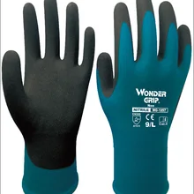 6 пар синие нейлоновые садовые рабочие перчатки с нитриловым песком, защитные перчатки