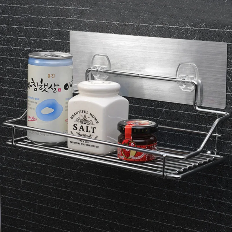 

New Magic Free Stickers Removable Towel Rack Nail Free Drill Bathroom Sucker Rack Bathroom Kitchen Storage Rack