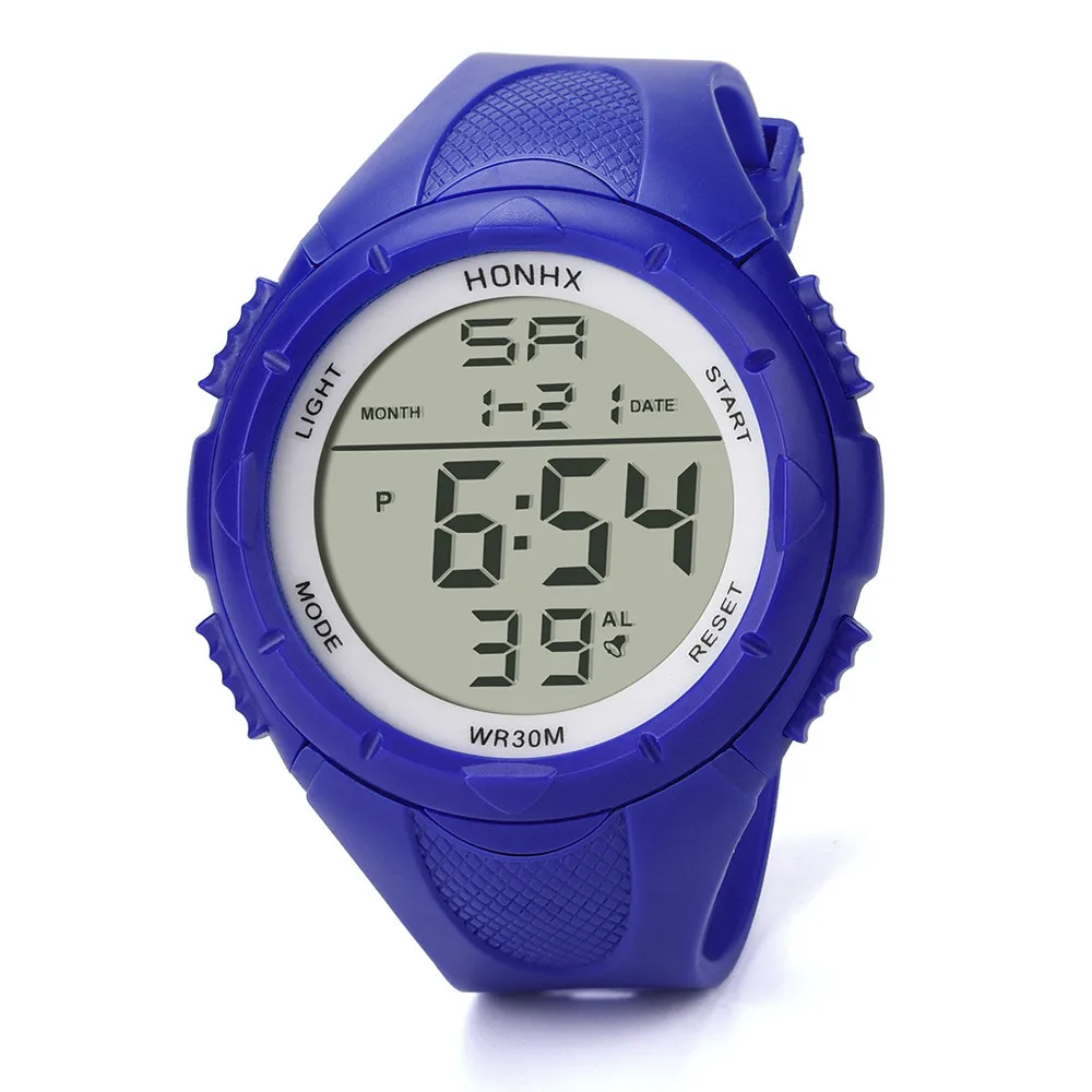 HONHX светодиодные электронные часы для мужчин спортивные наручные часы Будильник Силиконовые военные армейские водонепроницаемые мужские часы Relogio