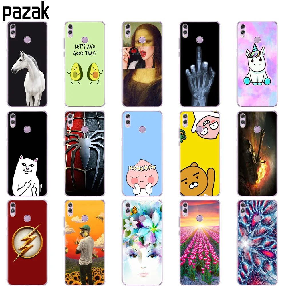 غطاء من السيليكون ل huawei honor 8x حالة 6.5 بوصة لينة TPU عودة الهاتف غطاء ل huawei honor 8x حماية اللوحة قذيفة كوكه أكياس