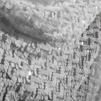 

Diy Creative mesh hand-embroidered sequins fabric dress patch wedding gauze textiles tweed fabric telas por metro tissu A472