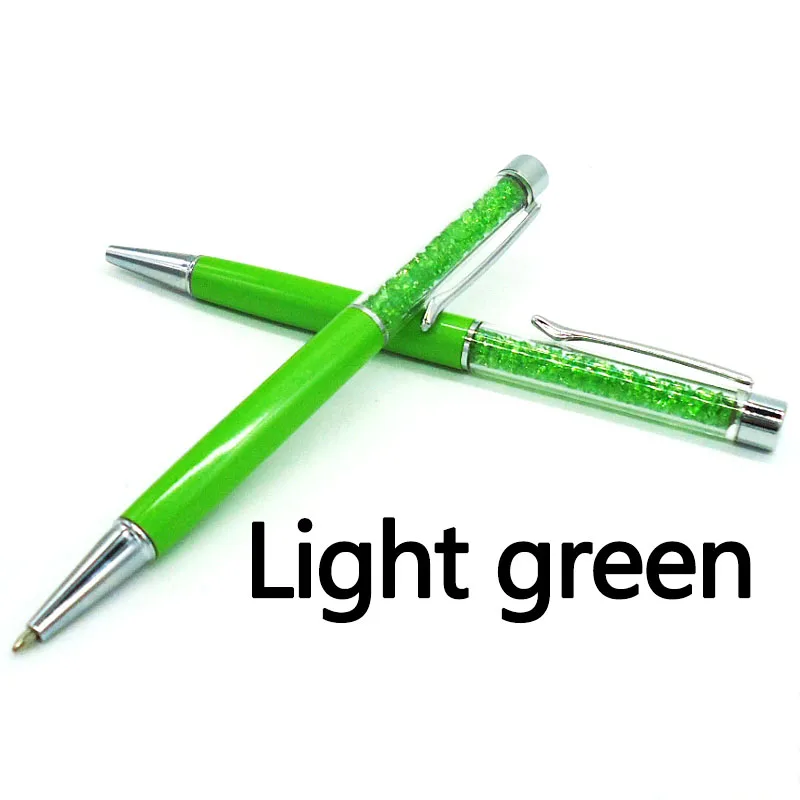 Алмаз логотип ручка напечатанные с логотипом вашей компании/электронной почты/сайт/телефон для вашей компании событий подарками 20 штук в партии - Цвет: Зеленый