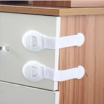 

3pcs Drawer Door Toilet Lock Cabinet Locks Child Safety Infant Baby Care Plastic Locks Straps Multi-function Protection