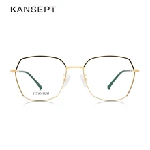 Оптическая оправа титанового сплава Женские очки по рецепту Дания Южная Корея Женская брендовая дизайнерская близорукая оправа 190015С1