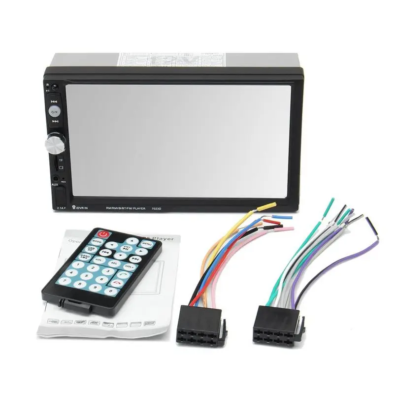 

7023D 7 Inch 12V Car MP5 HD 2 DIN Bluetooth Digital Touch Screen Remote Control Car MP5 Players Stereo Radio FM USB AUX