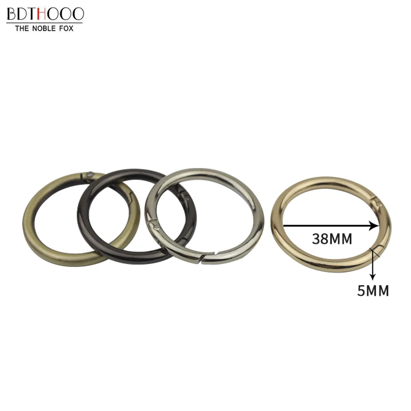 10pcs/lot 3.8cm Metal Spring Snap Clasp Ring Buckle Opening Connection