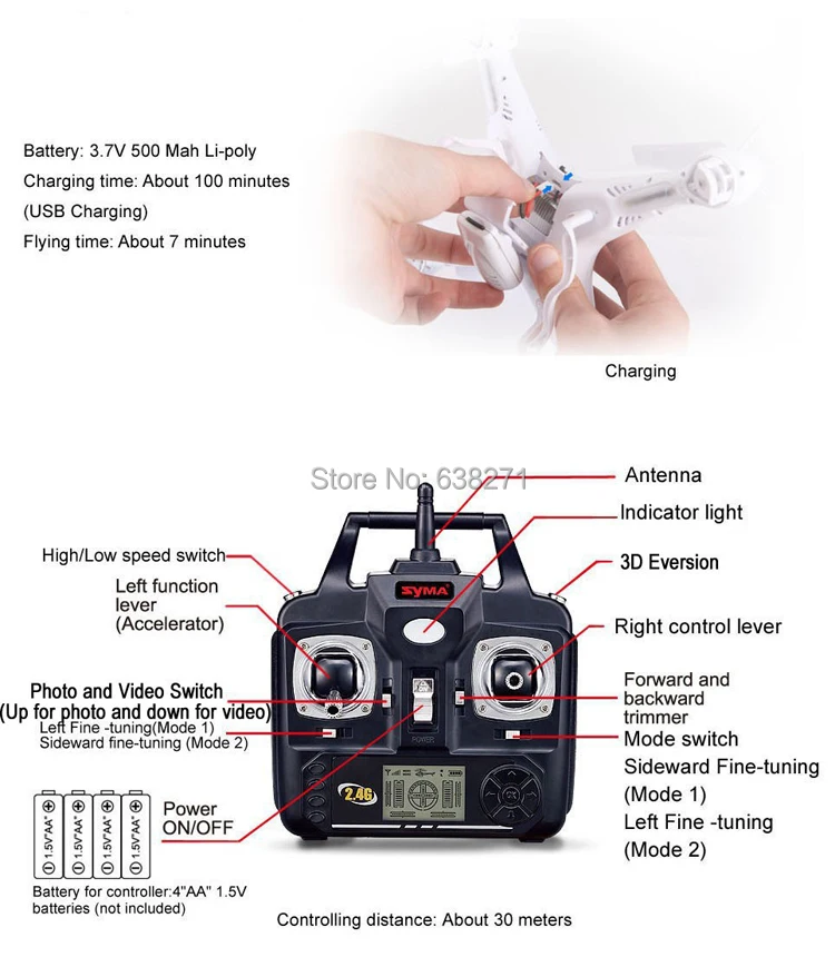 SYMA X5C RC вертолет Дрон Квадрокоптер 2,4 ГГц 4CH 6 Axis 2MP HD камера RTF пульт дистанционного управления Профессиональный Дрон игрушки