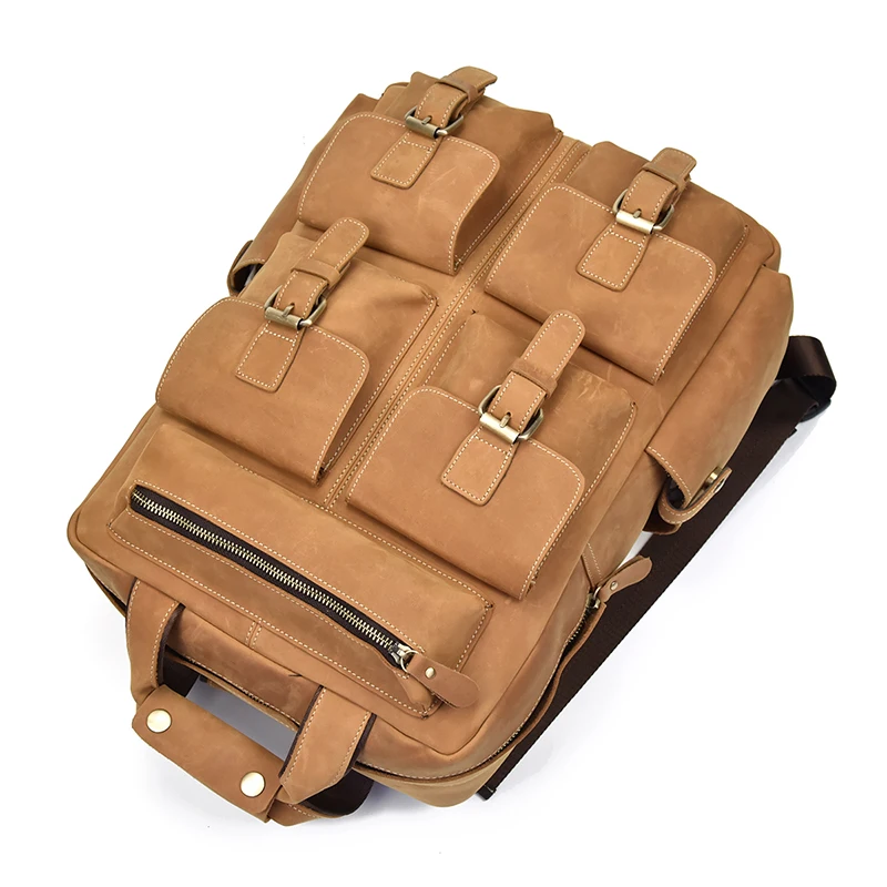 MAHEU Men's Leather Backpack Large Capacity Solf Original Cow Skin Leather Backpacks Functional Casual Packs For Man Cool Design MAHEU Men's Leather Backpack Large Capacity Solf Original Cow Skin Leather Backpacks Functional Casual Packs For Man Cool Design