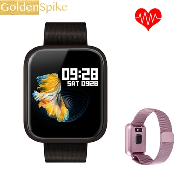 

Gold P70 Smart Watch Blood Pressure Oxygen Heart Rate Monitor Sport Activity Fitness Tracker Smartwatch IP68 for iPhone Android