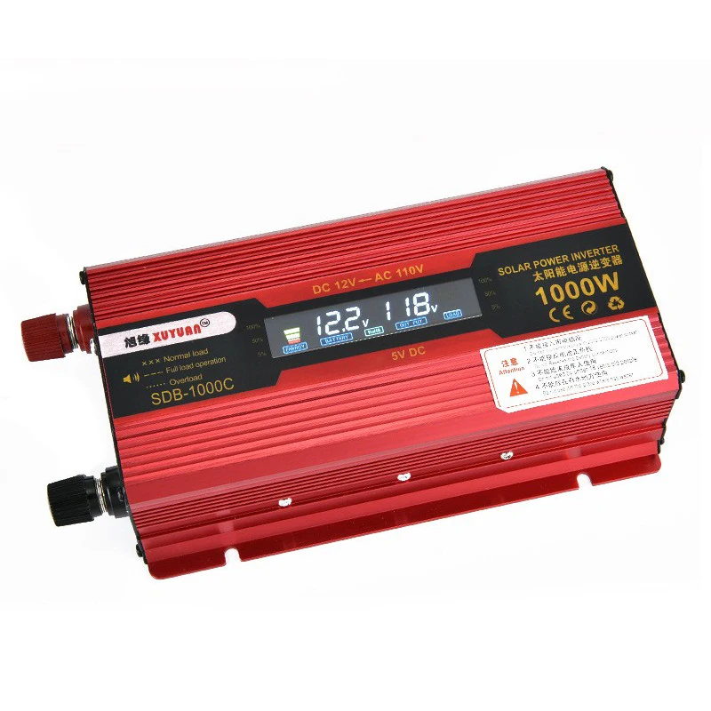 Portable Car Inverter 1000W Dual Socket USB Port Charger Veicular Car Power Inverter Grid Tie Inversor Converter 1224v For US