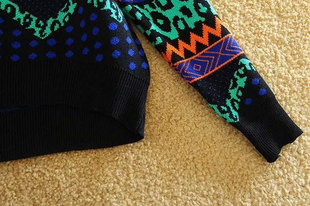 Женский комплект из блузки и юбки SMTHMA, трикотажный свитер и юбка с геометрическим принтом и контрастными цветными узорами, зима 2019