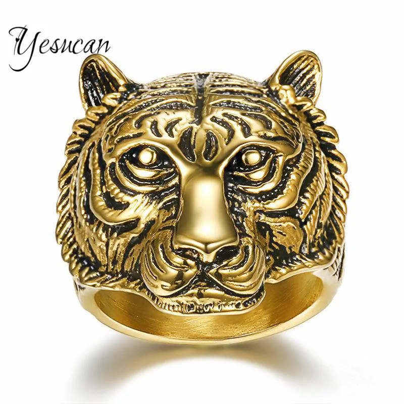 Buy Yesucan European Man Vintage Tiger Head Ring