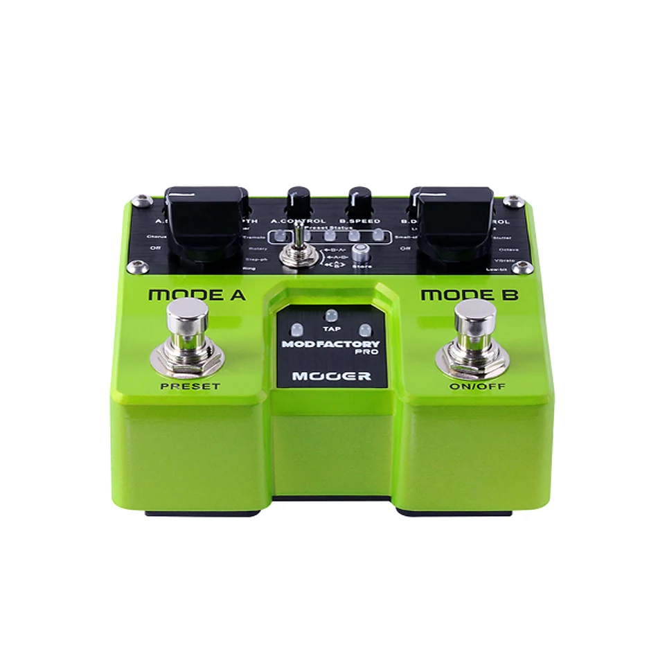 MOOER Mod Factory Pro 2 отдельные обрабатывающие модули, содержащие в общей сложности 16 эффектов модуляции гитарных эффектов