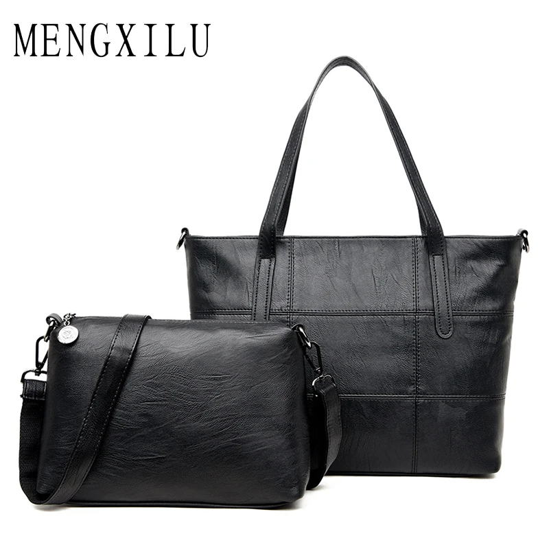 

MENGXILU Handbag Women Luxury Brand New Shoulder Bags Female Purse And Handbags Fashion PU Leather Composite Bag Girls Sac Hot