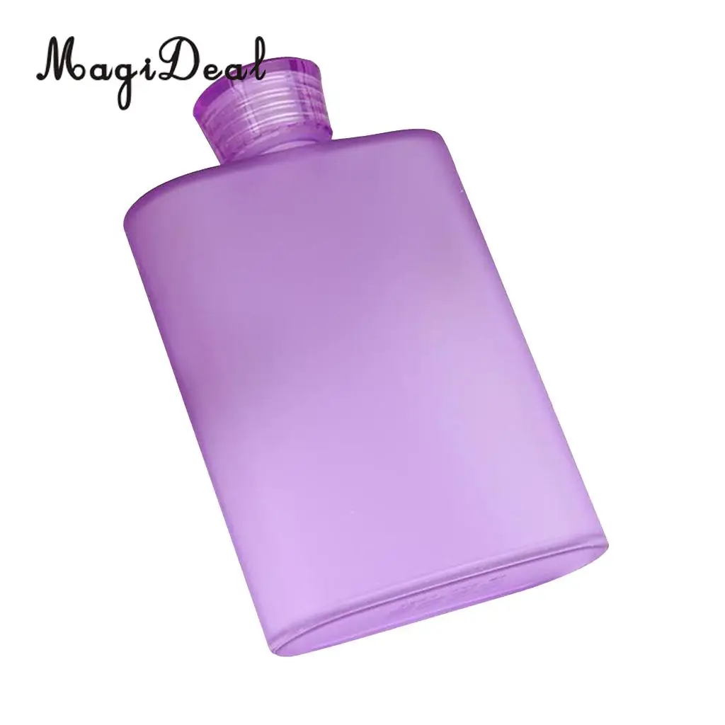 MagiDeal пластиковые Хип Ликер Алкоголь виски колба крышка Карманный бутылка для воды - Цвет: Purple