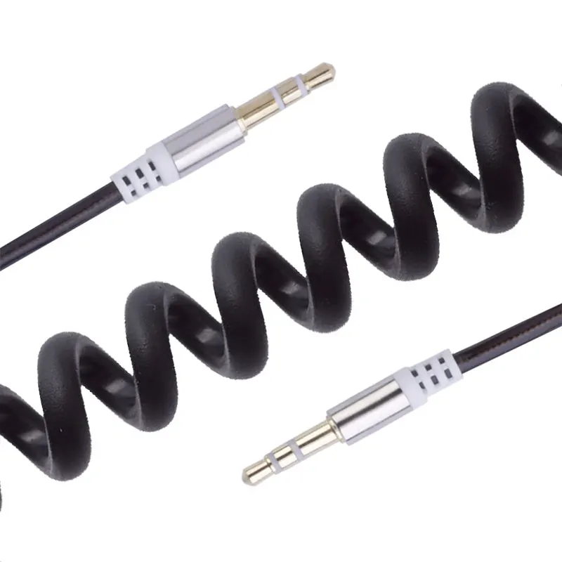

Retractable Spring 3.5mm Jack Aux Cable Male to Male Stereo Audio Cable Cord for Car iPhone Headphone MP3 MP4 Speaker Player