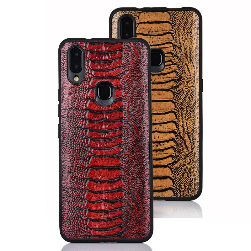 

Phone Cover For Vivo NEX / Vivo NEX S Ostrich Foot Texture Genuine Leather Case Mobile Phone Rear Cover For Vivo NEX S