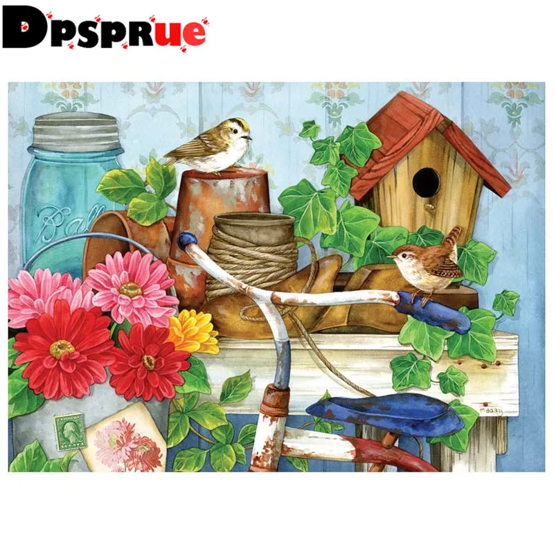 Dpsprue Full Square/Round 5D Diy Diamond Painting Cross Stitch &quotAnimal Bird&quot 3D Embroidery Mosaic Home Decor Gift | Дом и сад