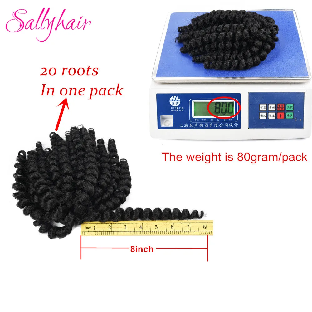 Sallyhair Jumpy Wand вязанные волосы Омбре косички синтетические кудрявые наращивание