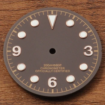 

Corgeut 30.5mm Coffee watch Dial fit Miyota 8205/8215, DG2813/3804 movement