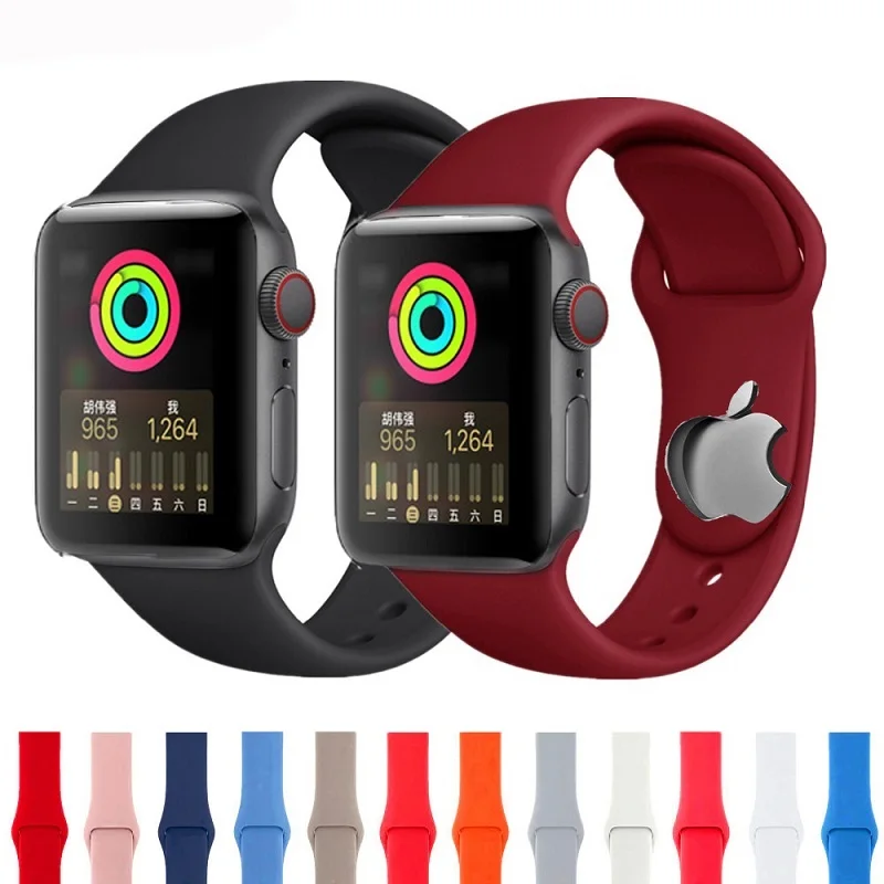 CRESTED Silicone Strap For Apple font b Watch b font Band 4 3 iwatch band 42mm