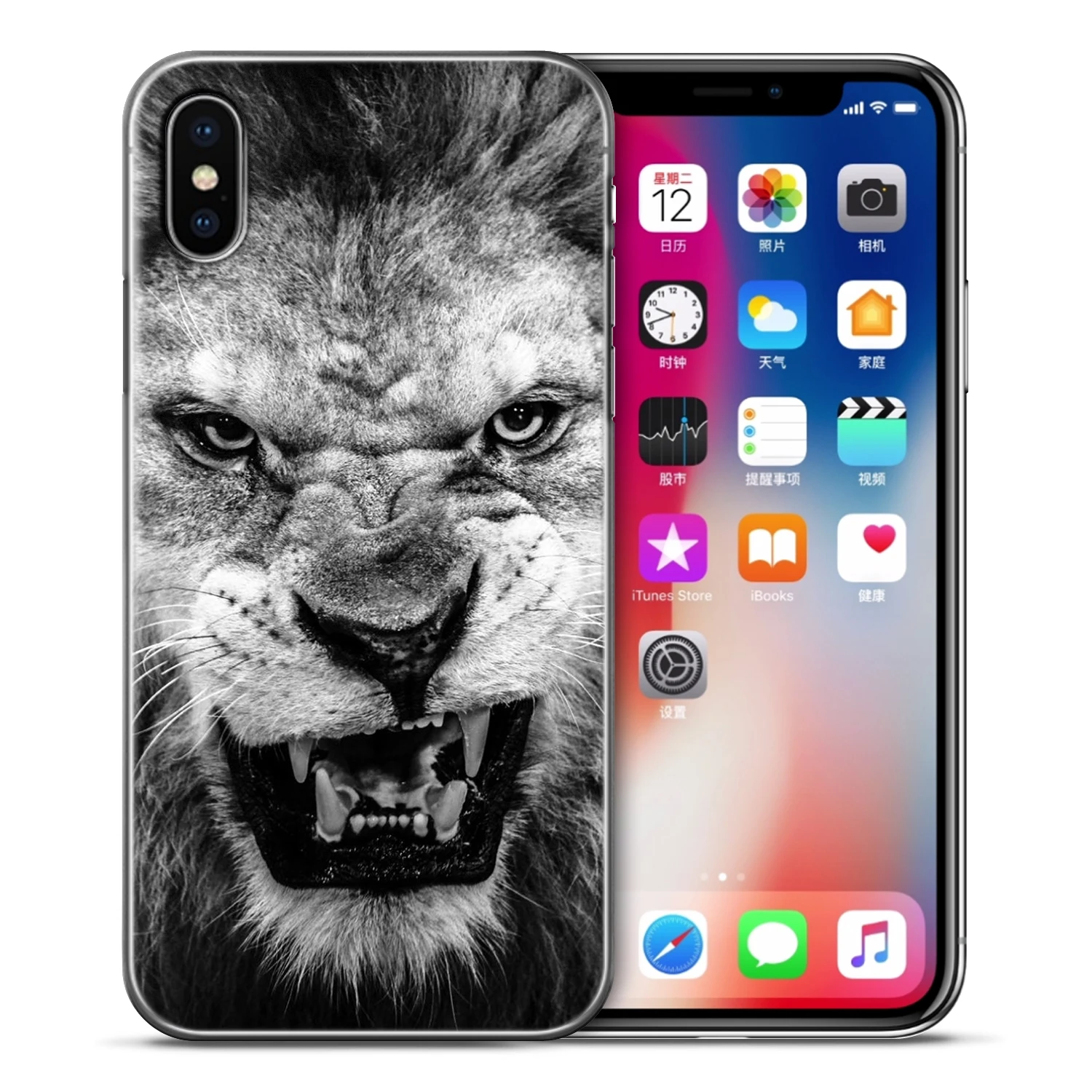 Weldone Тигр Лев чехол для Apple iPhone 7X5 5S 6 6s 8 Plus SE Мягкие силиконовые чехлы телефонов Etui
