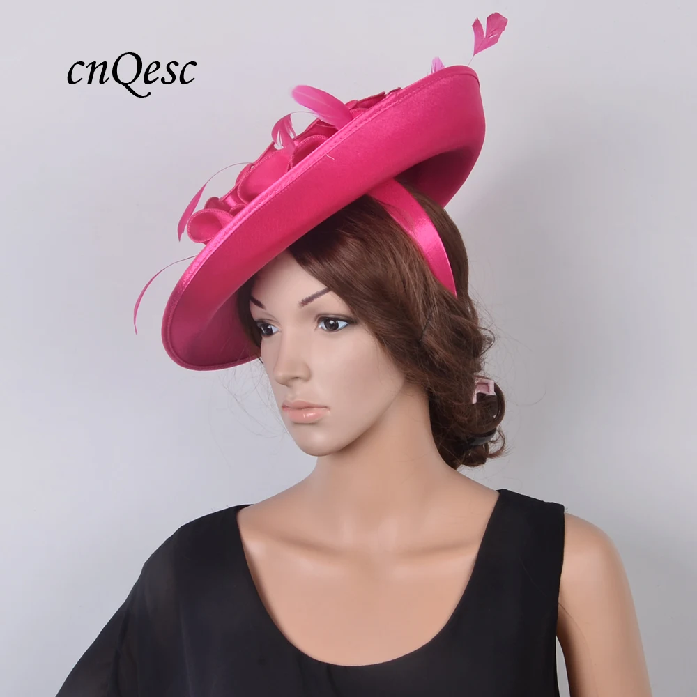 NEW hot pink Large saucer fascinator 