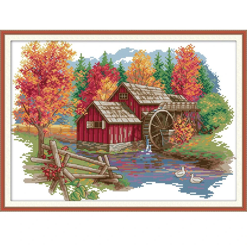 

NKF The Mill Counted Cross Stitch 11CT 14CT Cross Stitch Set Wholesale DIY Kit Embroidery Needlework for Home Decor