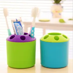 Творческий Многофункциональный Пластик футляр для зубной щетки держатель настольный карандашом контейнер для хранения 2 цвета