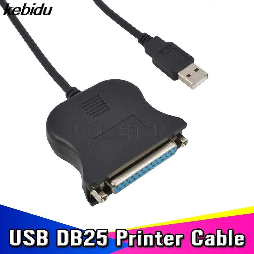

kebidu USB 2.0 To 25 Pin DB25 Parallel Port Cable IEEE 1284 1 Mbps Parallel Printer adapter Cable for Computer PC Laptop