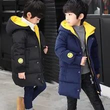 Детские зимние хлопковые куртки-пуховики для мальчиков; зимний комбинезон; детская парка; теплое плотное пальто; подростковая одежда; От 3 до 15 лет