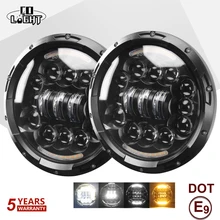 CO LIGHT 7 inch 180W LED Headlight 6D Led DRL Hi/Lo 12V Car Driving Light for Jeep Wrangler Land Rover Lada Niva 4x4 6500K 3500K 2x black 7inch round h l drl w turn signal led headlight assembly kit for lada 4x4 urban niva for jeep wrangler for land rover