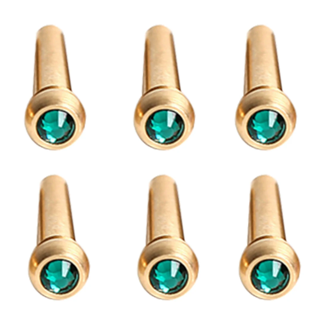 6Pcs Ballad Guitar Bridge Brass Pin Acoustic Guitar Endpin String Pegs