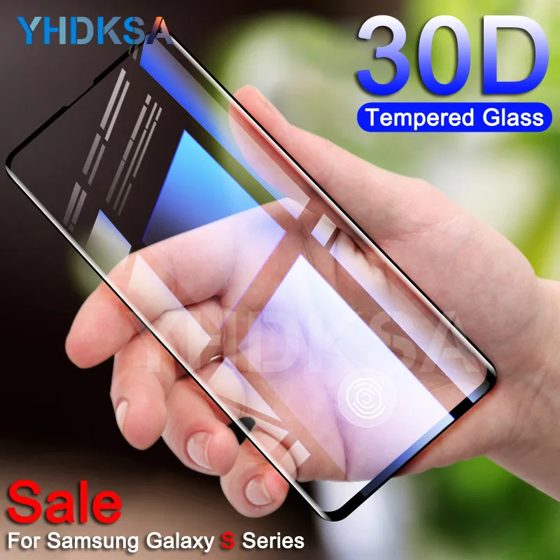 

30D Protective Glass on the For Samsung Galaxy S10e S10 S9 S8 Plus S7 Edge Note 8 9 Tempered Screen Protector Glass Film Case