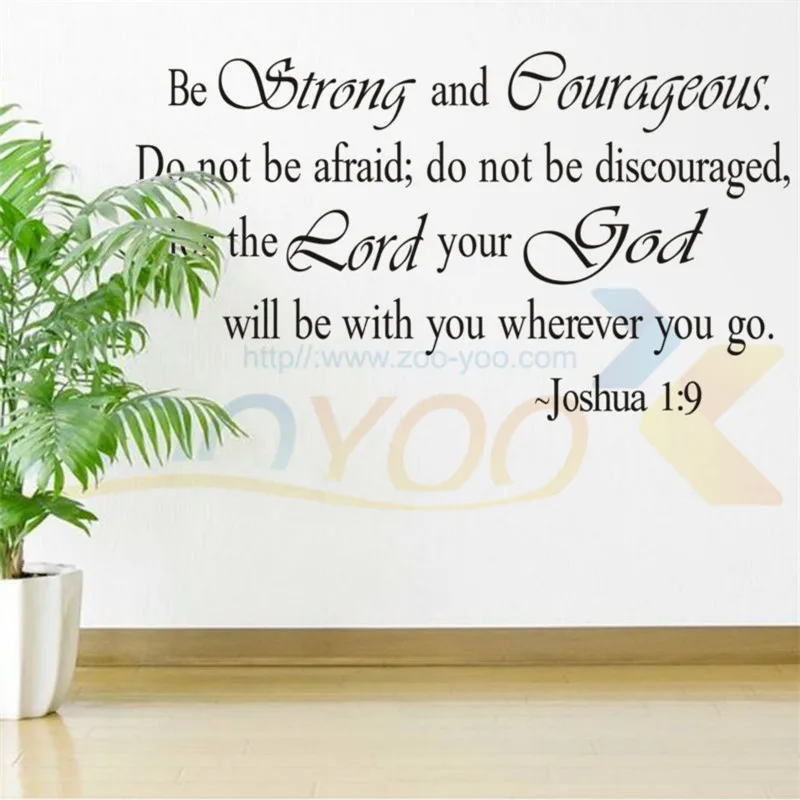 Be Strong And Courageous Bible Warm Quotes Home Decor Creative