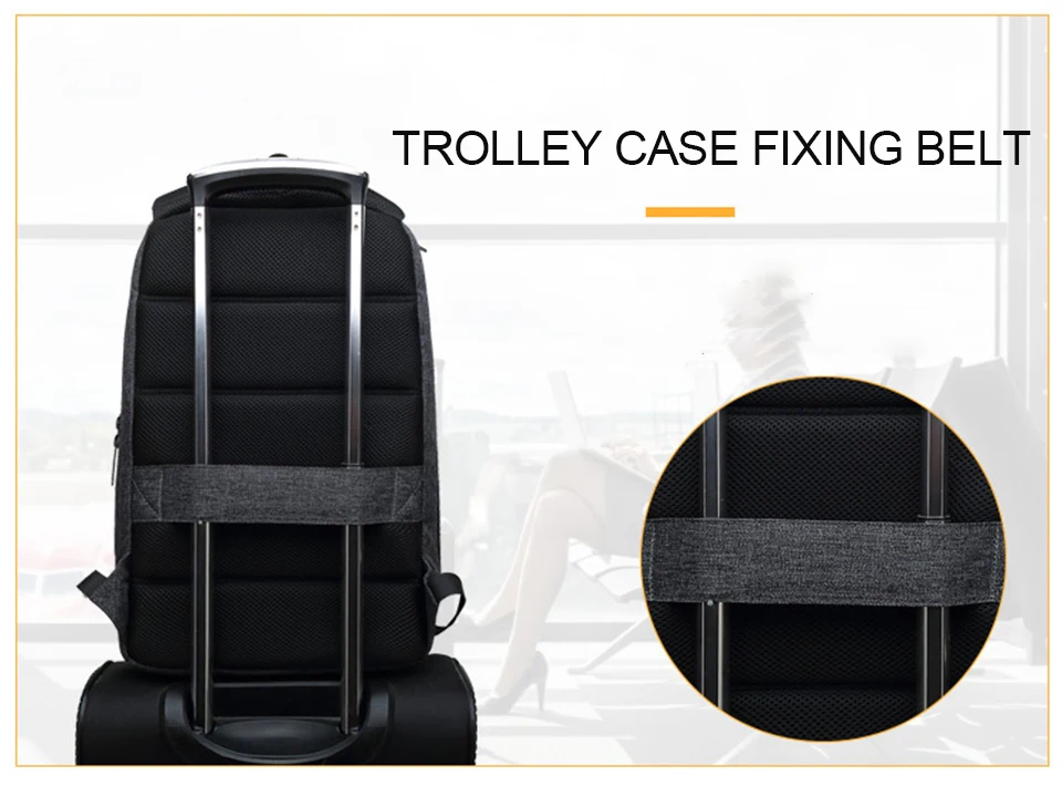 15.6 Inch Laptop Backpack Bag Mens Women Travel Bags Keep Cool Warm Large Capacity Men's Business Backpacks Men Female Smart Bag (7)