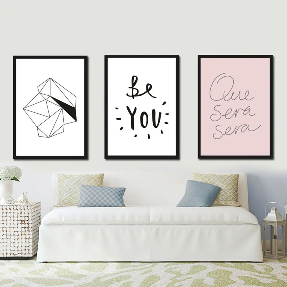 Nordic-Geometry-Black-White-Quotes-Canvas-And-Painting-Wall-Pictures-Kids-Children-Living-Room-Poster-Art (2) - 