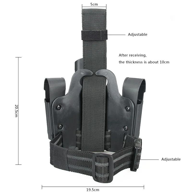 

PPT Tactical Holster For Pistol 1911 with Leg Platform with Magazine Pouch Right Hand Holster For Hunting GZ7-0091