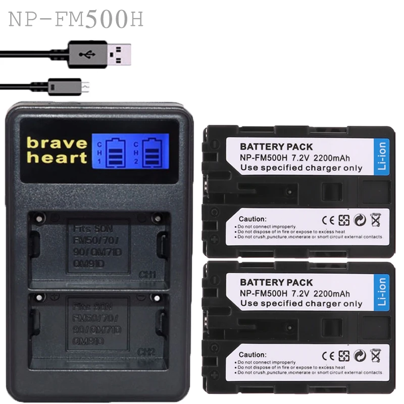 

Camera Battery NP-FM500H bateria NP FM500H + dual Charger for Sony A200 A350 A700 A900 A300 A550 A350 A850 A560 A580 SLT-A57 a58