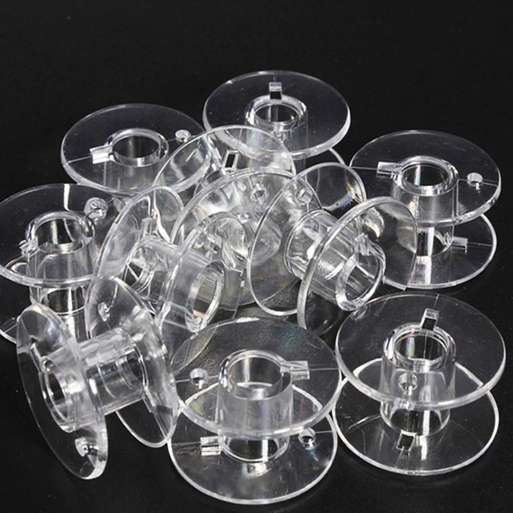 2018 200 Pcs Plastic Empty Wire Spools Bobbins Round Ends Cord Ribbon