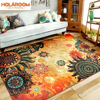 

Bohemian Style carpet living room bedroom Rugs European style entry mats rectangular big size doormat SunFlower kitchen rugs