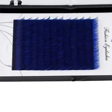 12 рядов/поднос Индивидуальные Накладные ресницы для наращивания 0,20 мм C D завитые инструменты для макияжа синего цвета пикантные очаровательные инструменты для макияжа#260795
