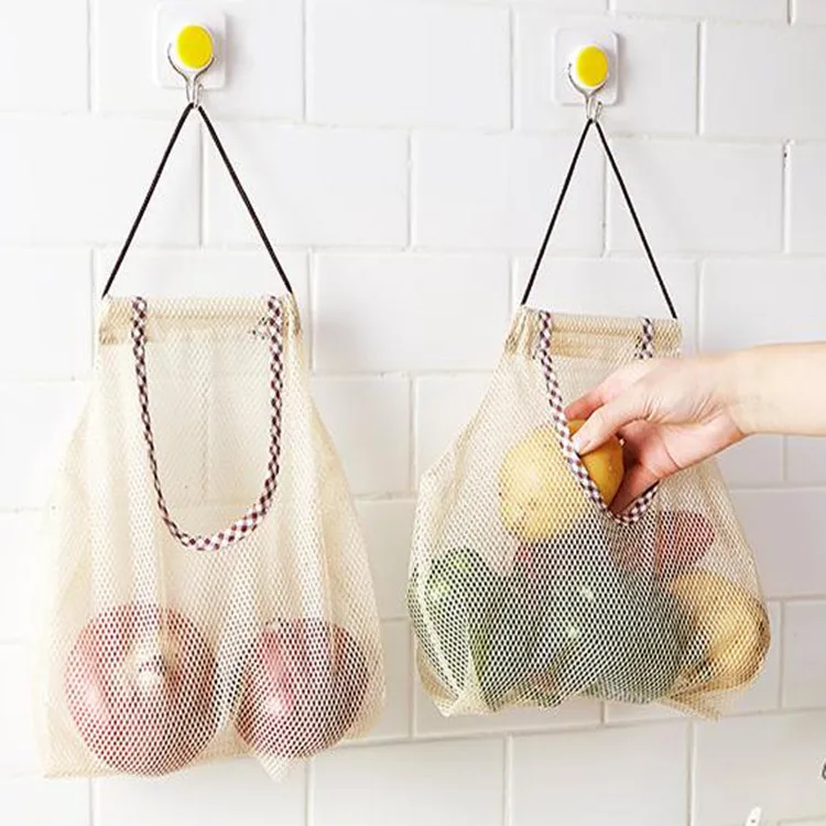 

Kitchen Garbage Trash Storage Bag Onion Holder Vegetable Potato Hanging Mesh Fruit Ginger Organizer Container Garlic Food Saver