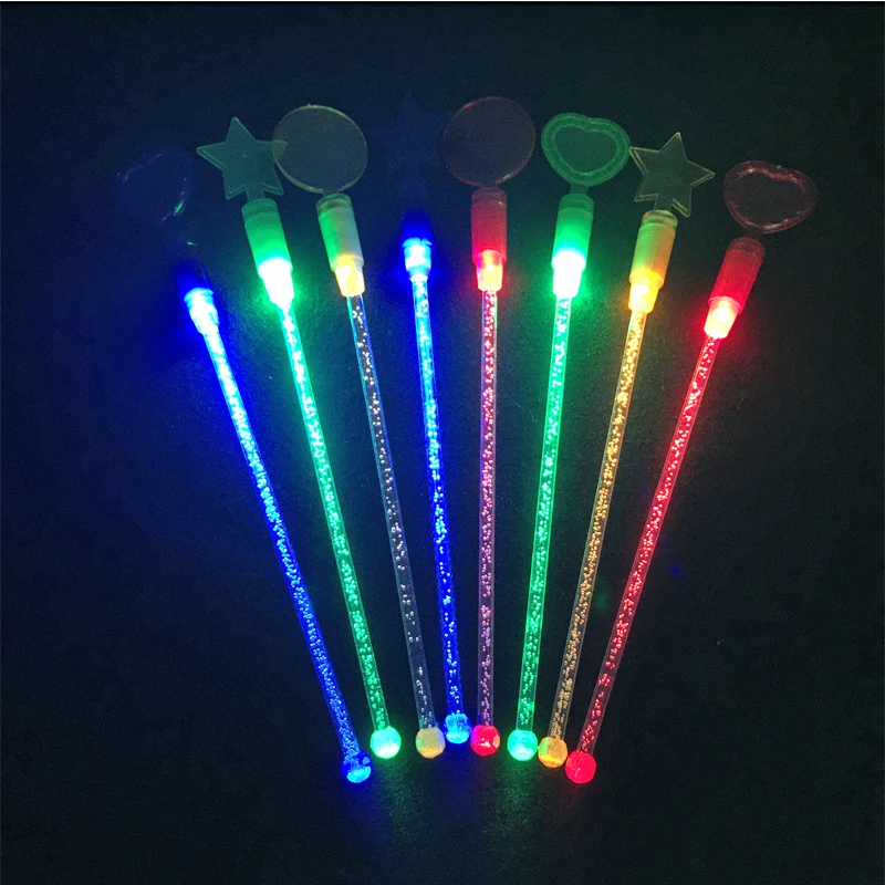 15pcs/lot Funny Luminous swizzle Stick Light Up For Party Bar Club