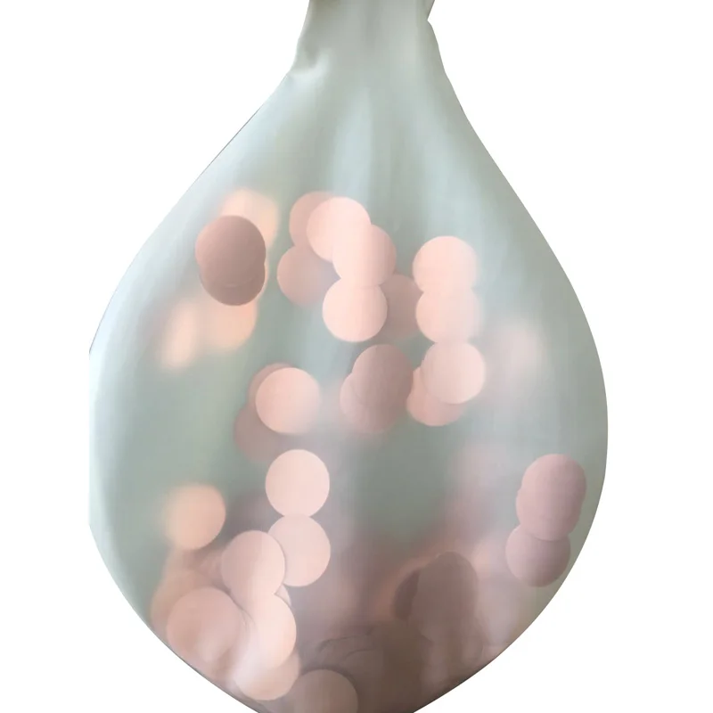 2Pcs 12" Rose Gold Confetti Filled Helium Balloons Birthdays Wedding Party Decor Latex