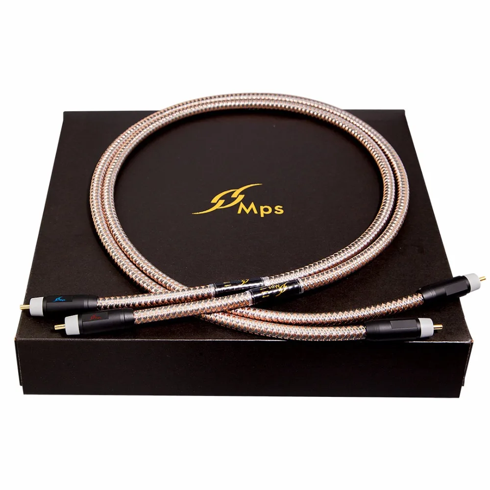 MPS M-9G HiFi RCA аудиокабель 99.99997% OCC 24K позолоченный разъем для DVD CD DAC усилителя