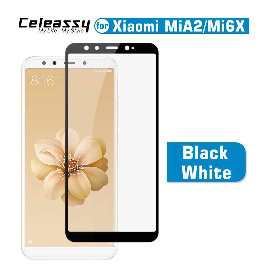 Celestassy Real 2.5D 9H полное покрытие закаленное стекло для Xiaomi Mi 6X A2 Защитная пленка