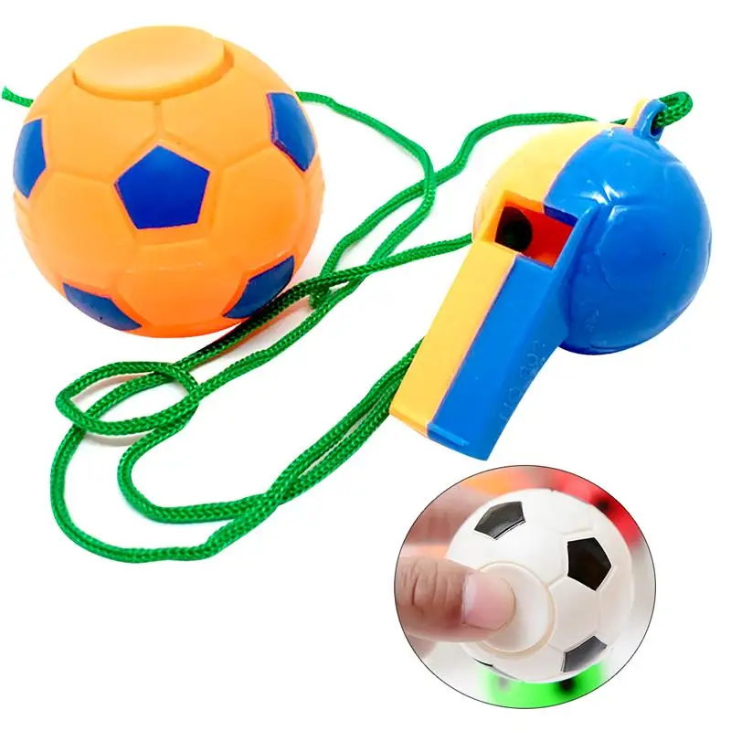 

12PCS Mini Toy Balls Soccer Designed Stress Relief Toys Party Gifts with 12PCS Whistles for Soccer Event